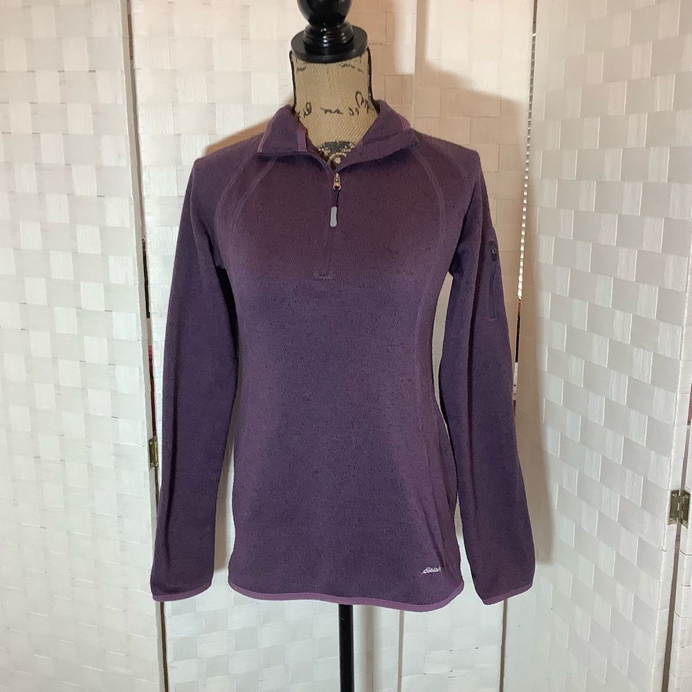 Eddie Bauer purple fleece sweatshirt size small fall winter
